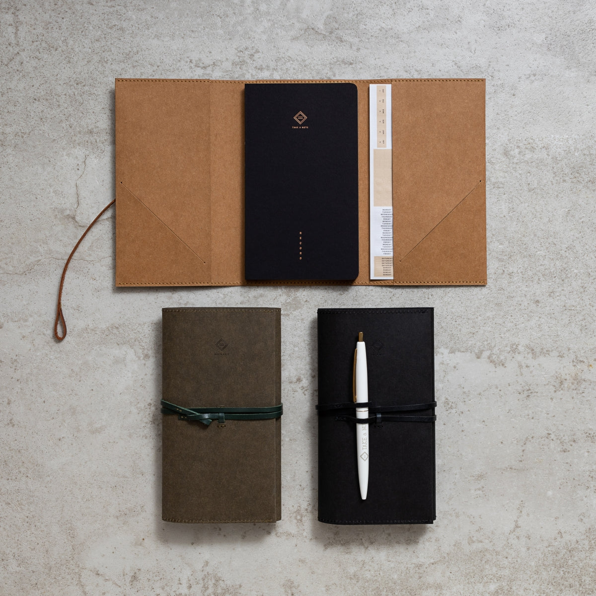 "RECORD" - Washable Kraft Paper Book Cover