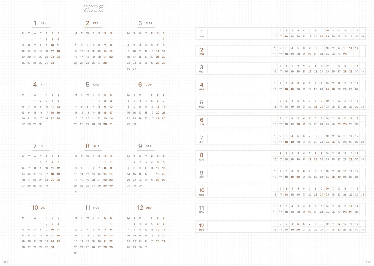TAKE A NOTE 2026 Medium Weeks Planner B6
