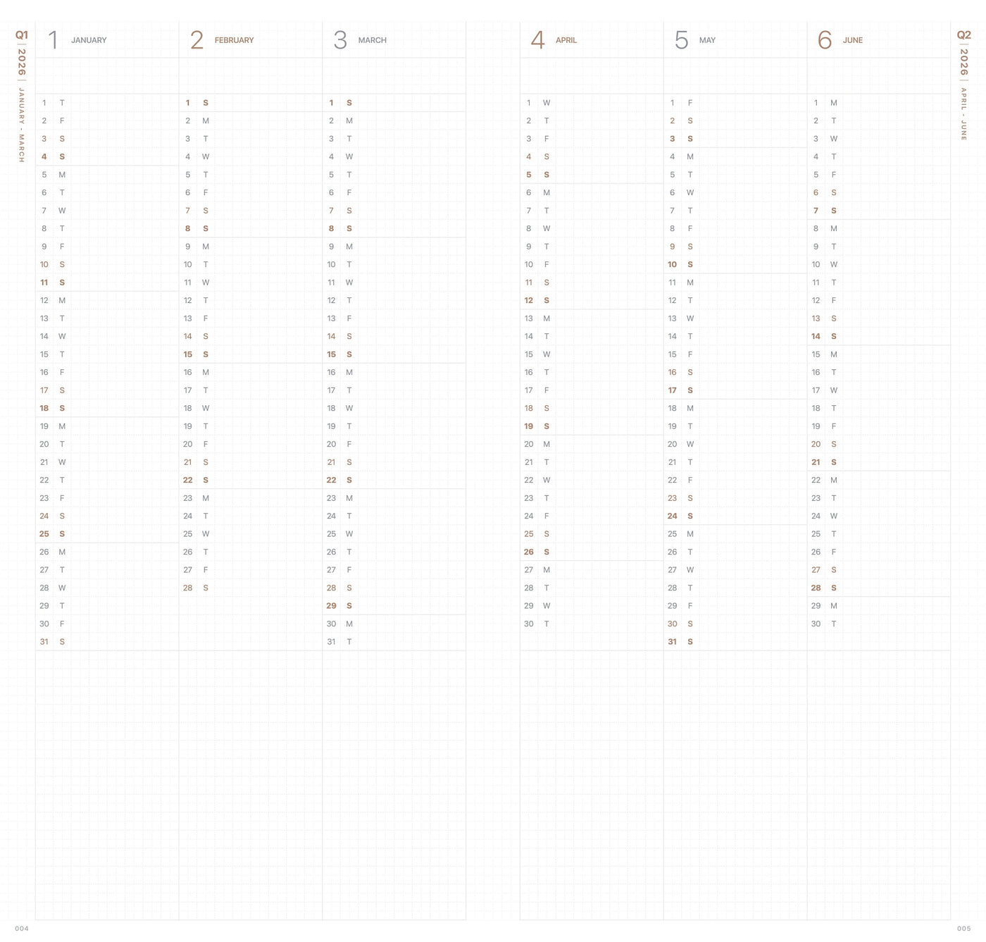 TAKE A NOTE 2026 Slim Bi-Week Planner (TN Regular Size)