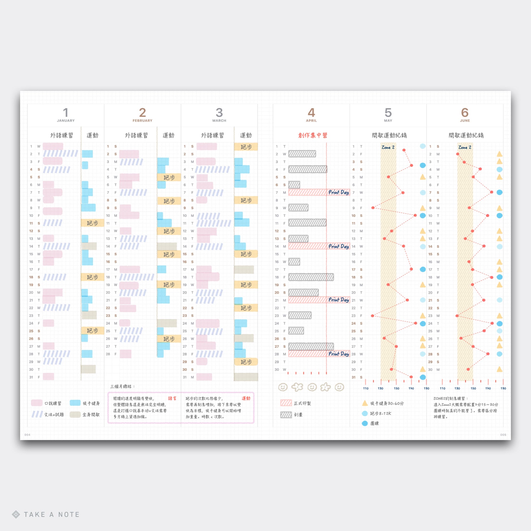 TAKE A NOTE 2025 MEDIUM WEEKS PLANNER B6