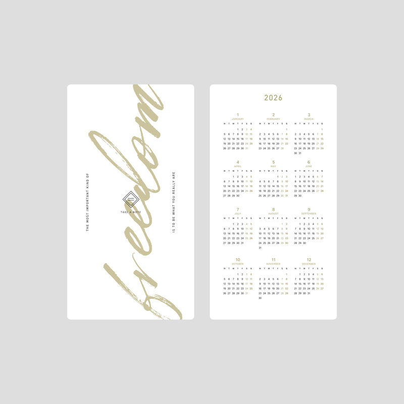 TAKE A NOTE 2026 Medium Weeks Planner B6
