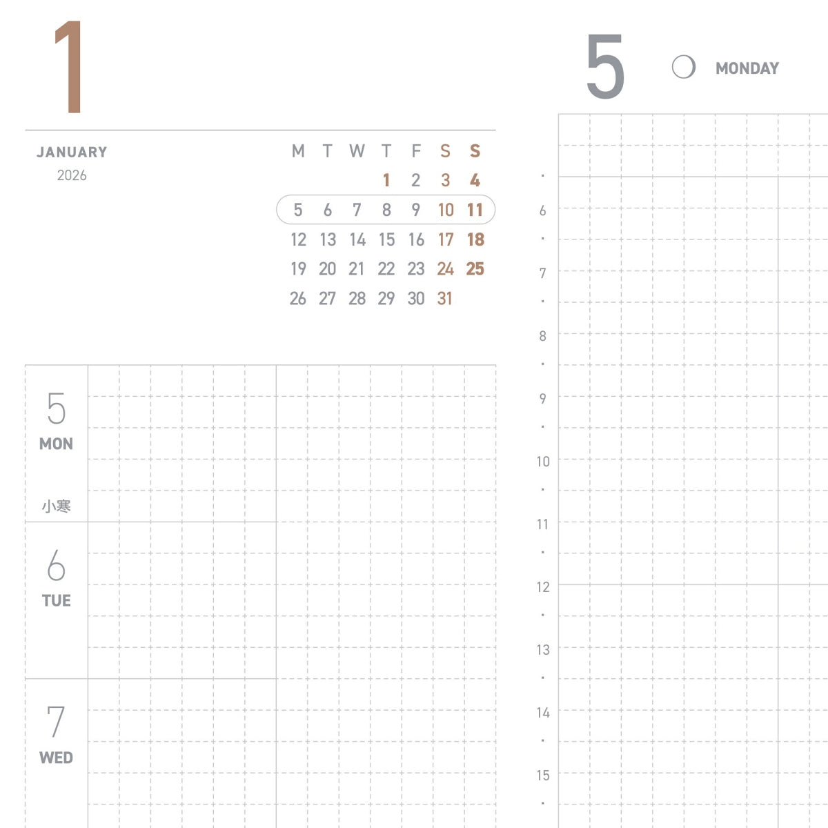 Mini Calendar
