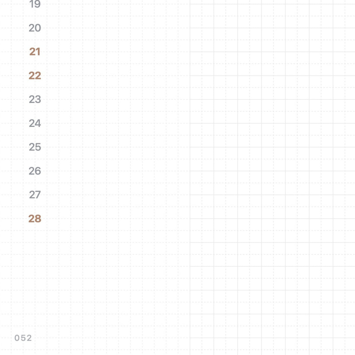 Page Numbers Corresponding to Monthly Plans